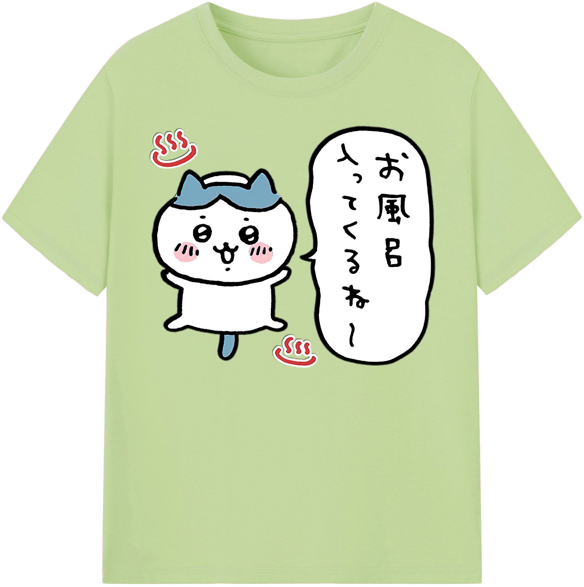 （画像用） ちいかわ ハチワレ Chii-kawa hachiware 綿100％半袖Tシャツ（フロントプリント）